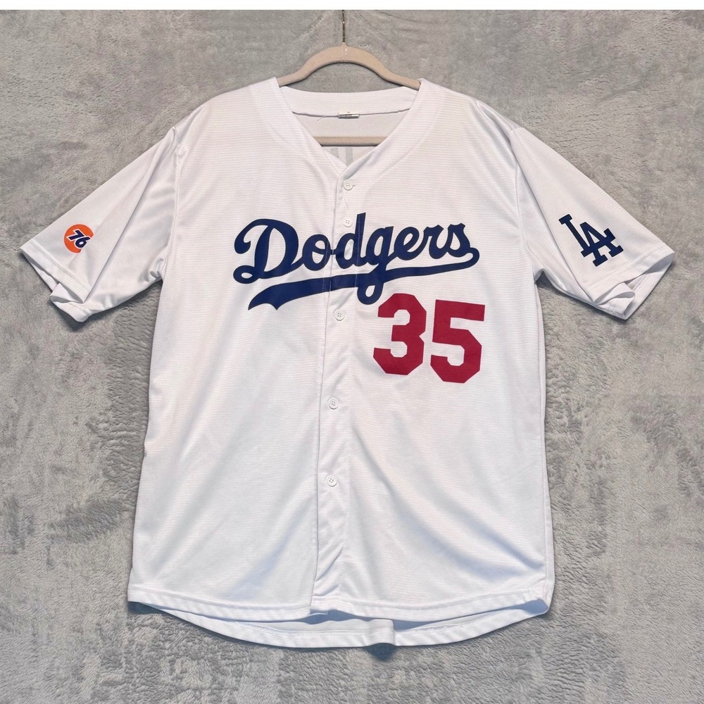 Cody Bellinger #35 Los Angeles Dodgers Baseball Jersey Mens XL White LA 76 Patch
